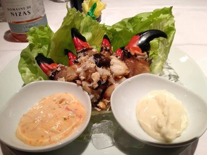 Stone crab with spicy citrus mayonnaise